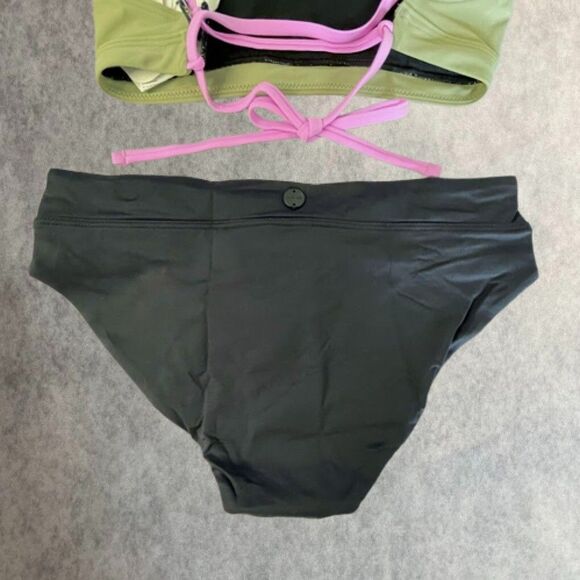 prAna Bikini Set Black Sporty Hipster 2 Piece Swimwear Black Womens Size XS NEW! - Picture 14 of 15